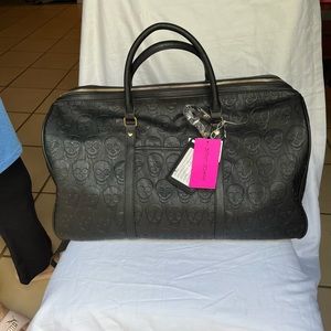 BETSEY JOHNSON Skull Weekend Duffle Travel Bag